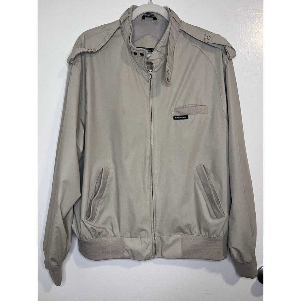 Members Only Vintage Mens Bomber Jacket Size Large